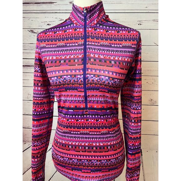 Nike Pro half zip pullover shirt Small Dri-Fit Running‎ Geometric Jacket Fleece - Picture 1 of 8